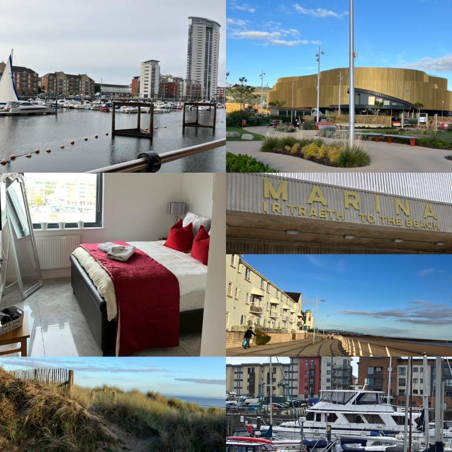 Swansea Bay, Marina & Arena View Mins To Beach & City Bagian luar foto